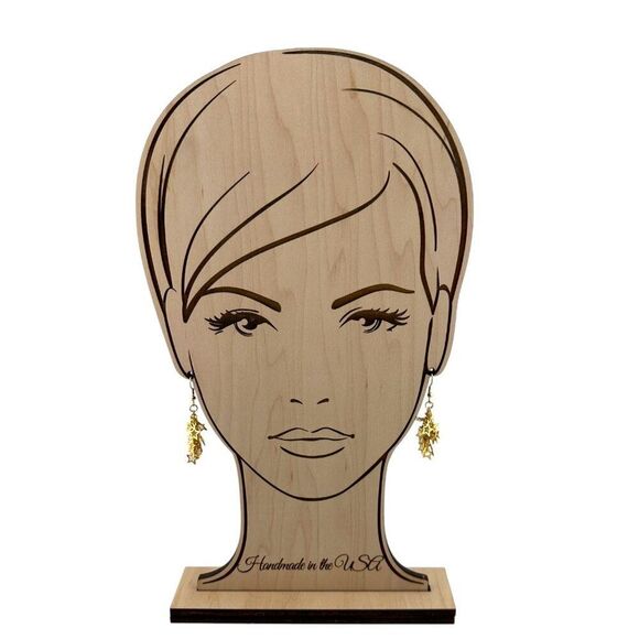 Gold Plated Stars Cluster Earrings Statement Earrings Gold Plated Ear Wire - Picture 6 of 12